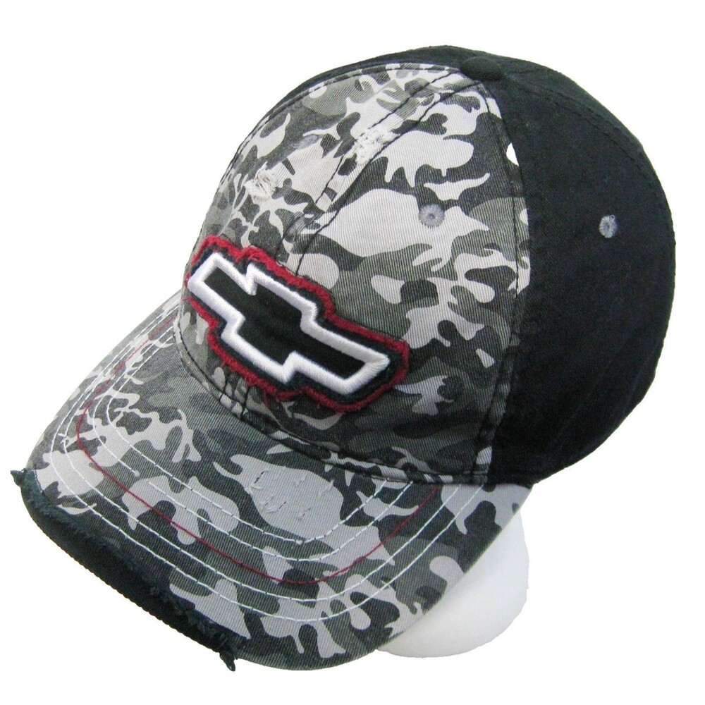 Chevy Baseball Cap Hat Chevrolet Camouflage Logo Medium Large Stretch Fit Camo